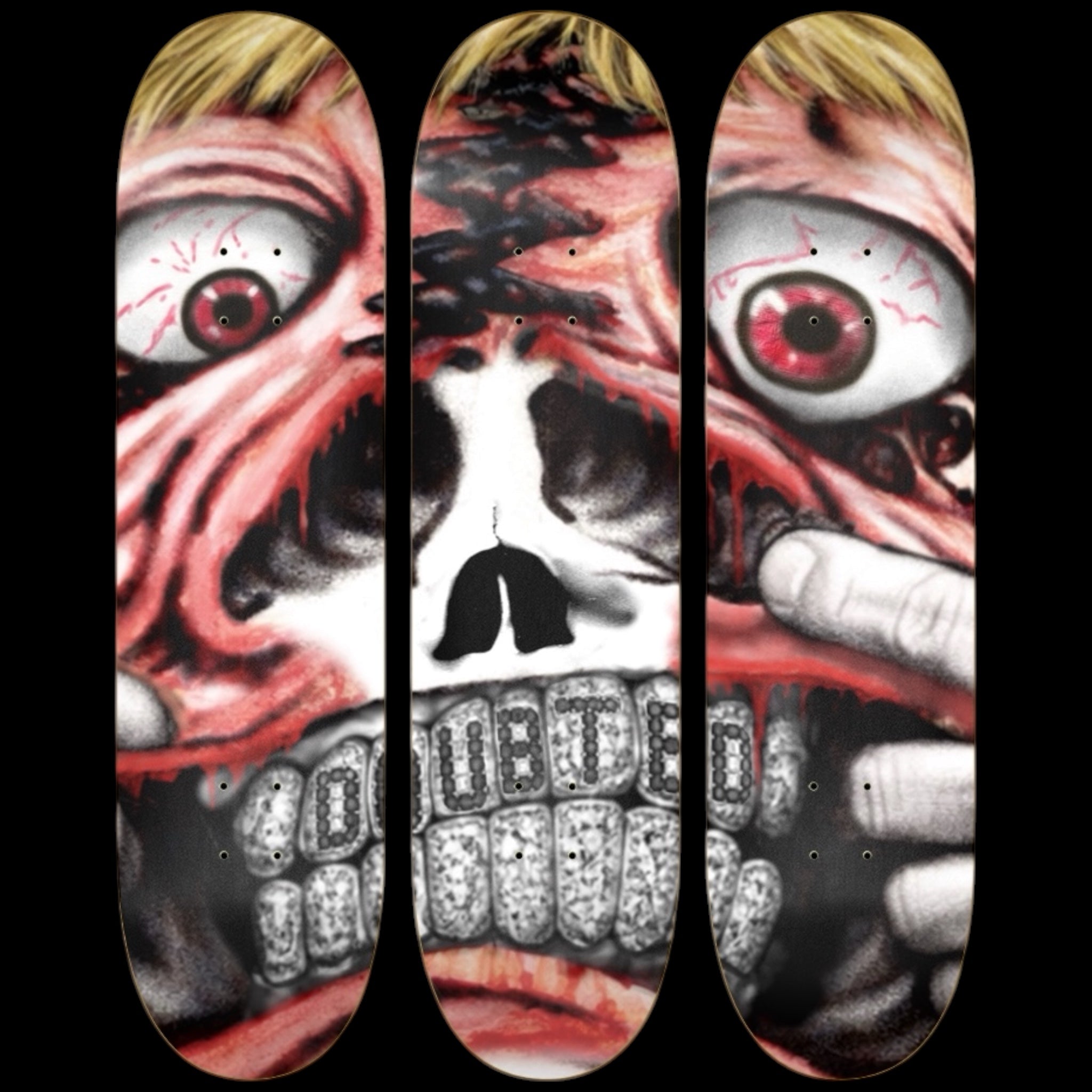 DOUBTED "Expensive Pain" Limited edition Triple-Deck Skateboard Series
